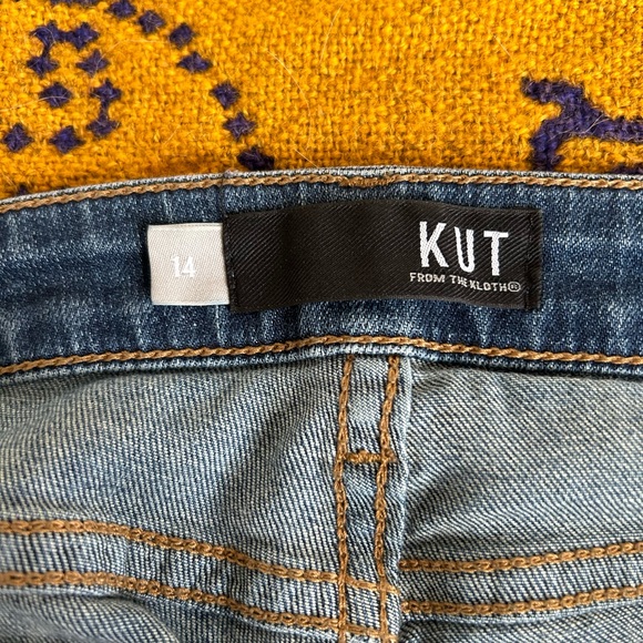 Two pair Kut from the Kloth Catherine Ankle Straight Leg Jeans. Sz. 14 - Picture 3 of 8